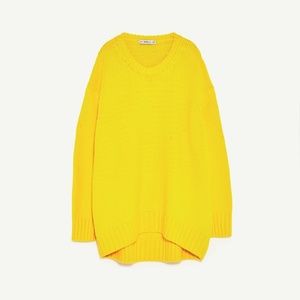 Zara oversized yellow sweater